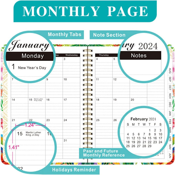 Planlegger Academic Planner Wire Binding