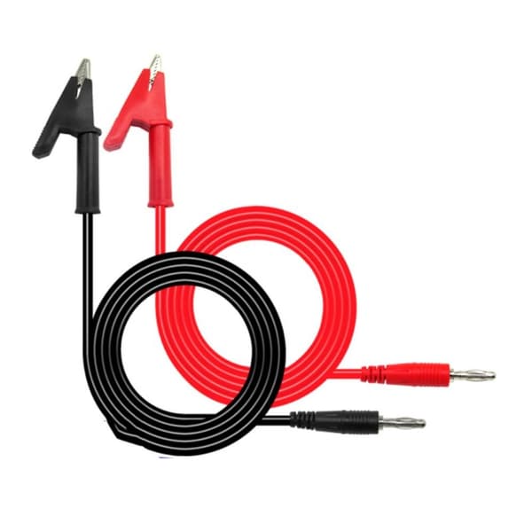 2 stk Bananplugg Til Alligator Clip Multimeter Testledninger Kabel