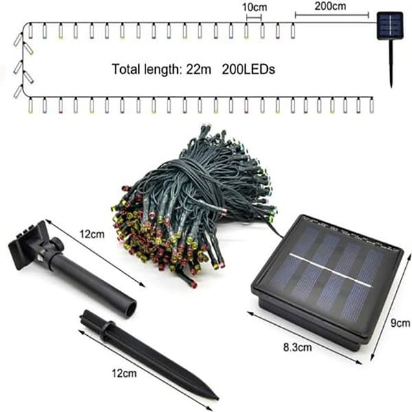 Solar Fairy String Lights LED Lights String COOL WHITE 100 LEDS Cool White 100 Leds-100 Leds