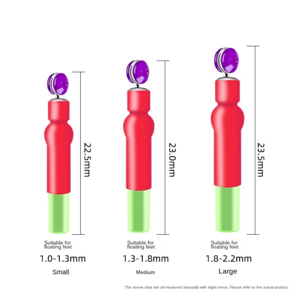 20 kpl:n kaksiytiminen kelluvan istuimen kalastuskoukkutarvikkeet S-22,5 mm S-22.5mm