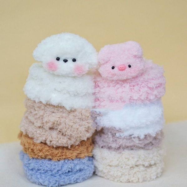 10 kpl Chenille Sticks Thread Twist Rope LIGHT COFFEE light coffee