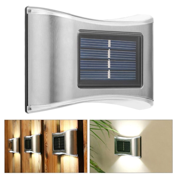 Solcellevegglys LED-lys HVIT HVIT White