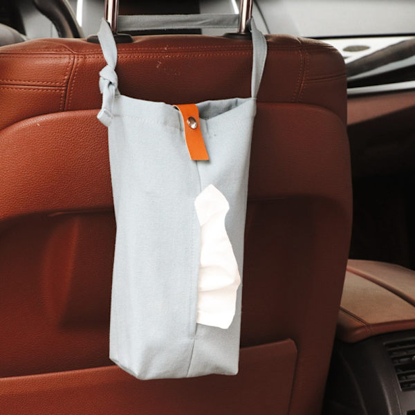 Lærred Tissue Box Servietholder HVID white
