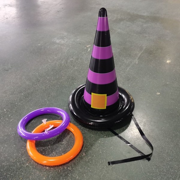 Oppustelig Ring Kastespil Hekse Hat Ferrule Legetøj Halloween