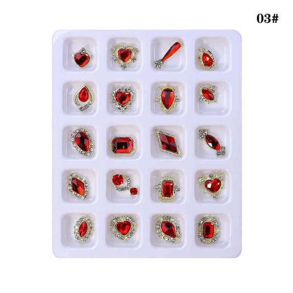 Nail Rhinestones 3D Shining B B B