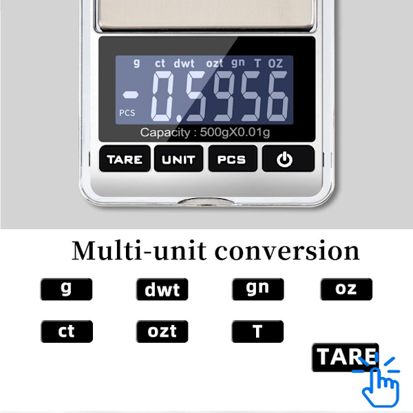 Digitale vekter Elektronisk smykkevekt 200G/0,01G 200G/0,01G 200G/0.01G