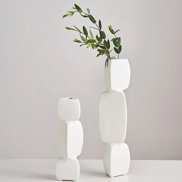 Minimalistisk vas Svart Vas VIT B B white B-B