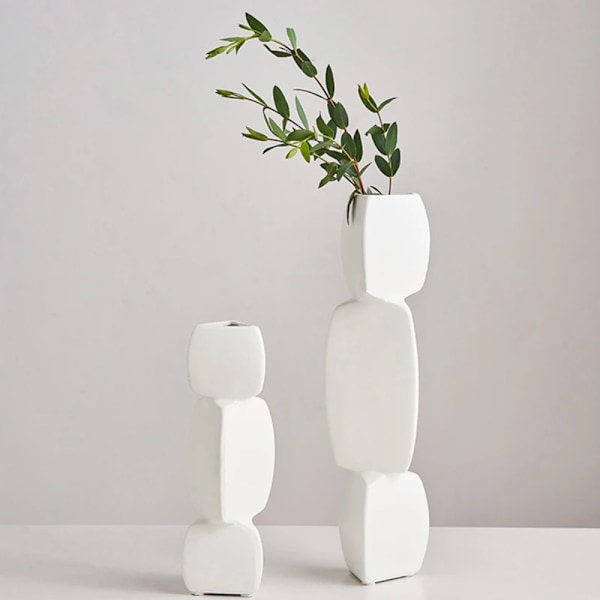 Minimalistisk Vase Svart Vase HVIT B B white B-B