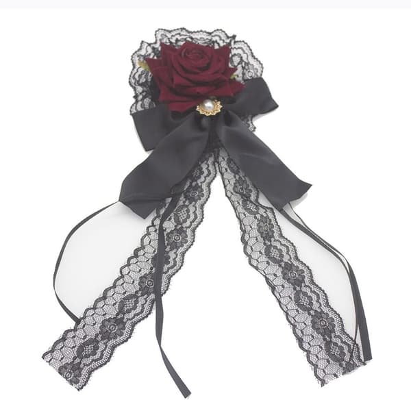 Spetsrosa Hårnål Bowknot Hårklämma VIT white
