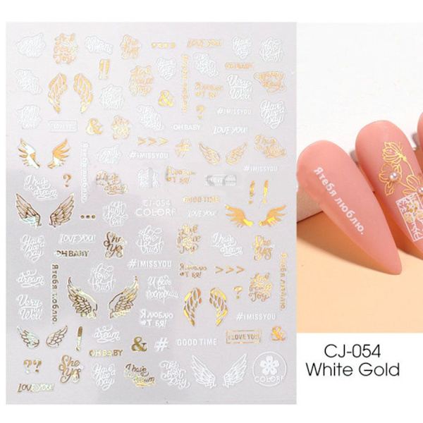 Kynsitarrat 3D Bronzing Flowers CJ-054 CJ-054