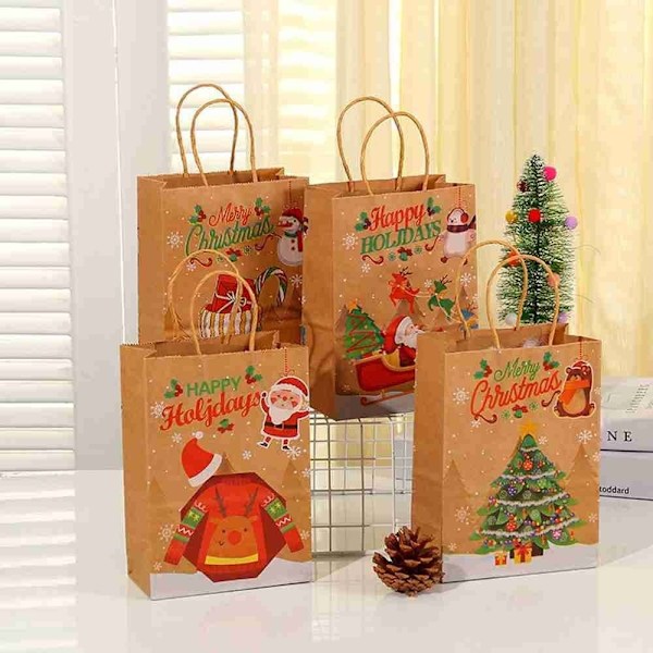 10 st julpapperspåse presentförpackningar STIL 4 STIL 4 Style 4