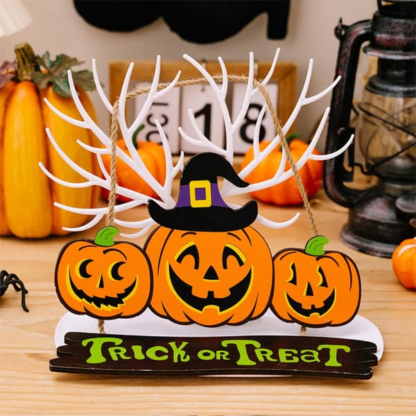 Tre anheng Hengende Gnome Ornamenter GRESKIN STIL GRESKIN Pumpkin style