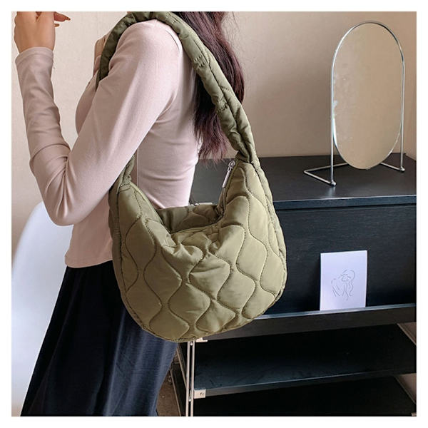 Axelväska Puffy Handväska KHAKI Khaki