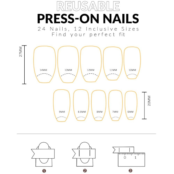 Coffin Fake Nails Ballerina tekokynsien painaminen kynsille