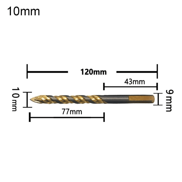 Triangelborr Twist Bit 10MM 10mm