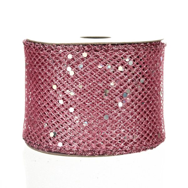 Glitter Wired Ribbon Glitter Mesh Guld Tulle
