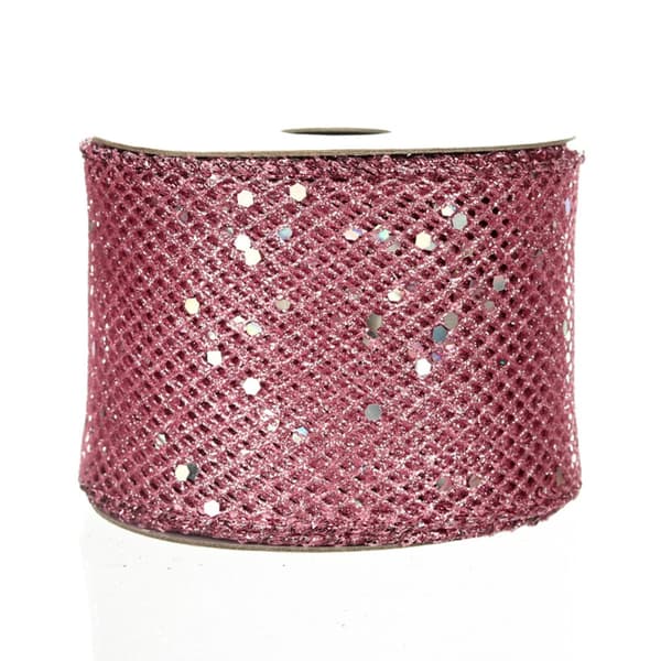 Glitter Wired Ribbon Glitter Mesh Guld Tyll