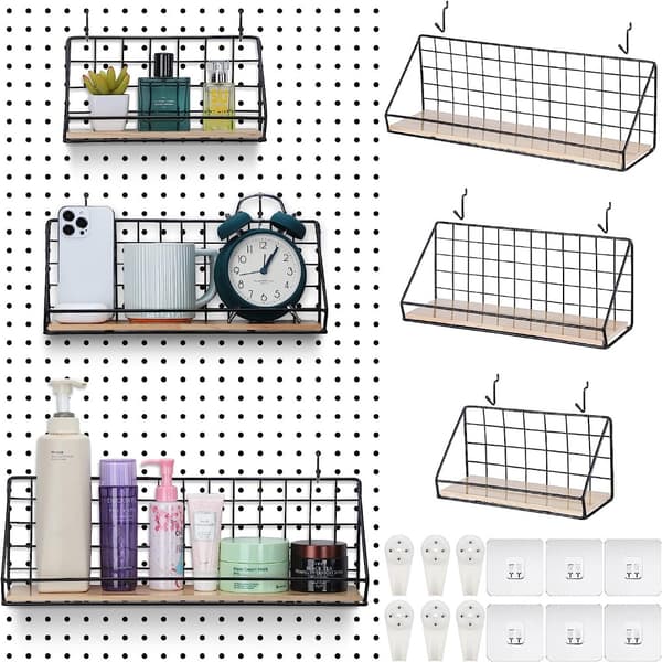 1/2 st Pegboard Hylla Set Stål Pegboard fästen SMÅ small