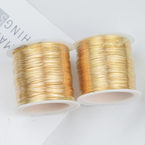 Messing Wire Smykker Making Wire 0,4MMGULD GULD gold | 0.4mmgold | Fyndiq