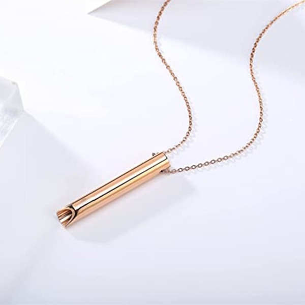 Stressi ahdistuneisuus kaulakoru Mindfulness Breathing kaulakoru ROSE GOLD rose gold