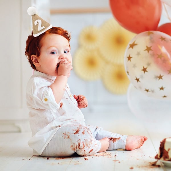 2st Burlap Hat Baby Shower Hat NO.2 NO.2 No.2