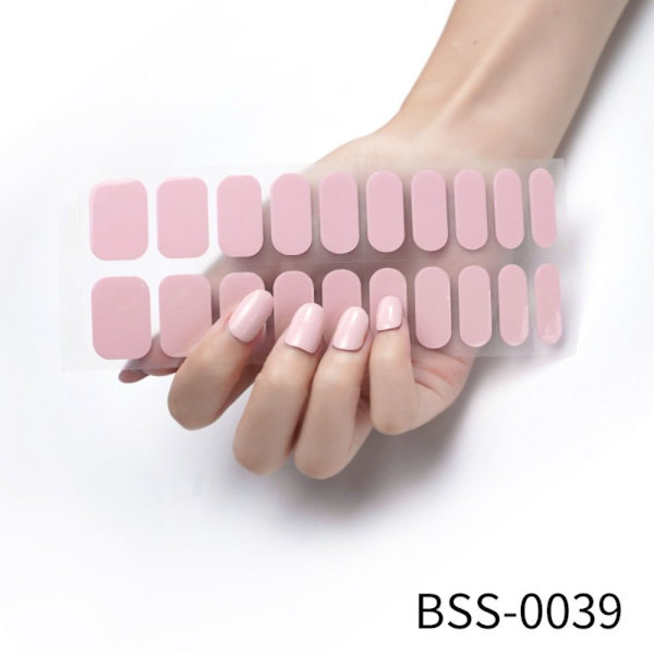 20 STK Halvherdet negleomslag Nail Gel Polish Strips BSS-0049 BSS-0049