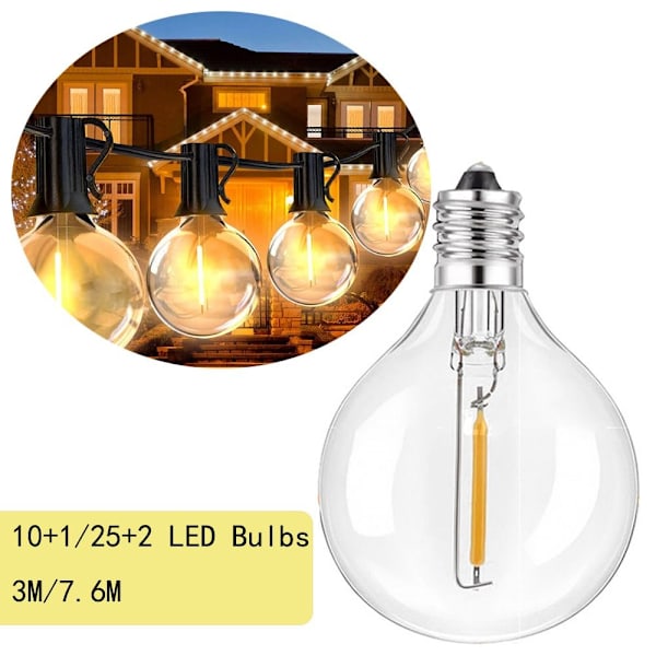Festoon String Lights Trädgårdsdekorlampa 3M(10&1)EU EU 3m(10&1)EU