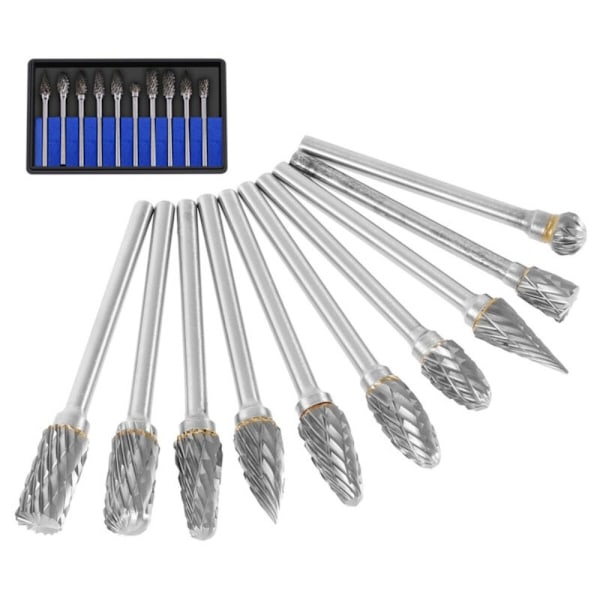 10 stk Elektrisk freser Slipehode Roterende Burr Carving 10Pcs