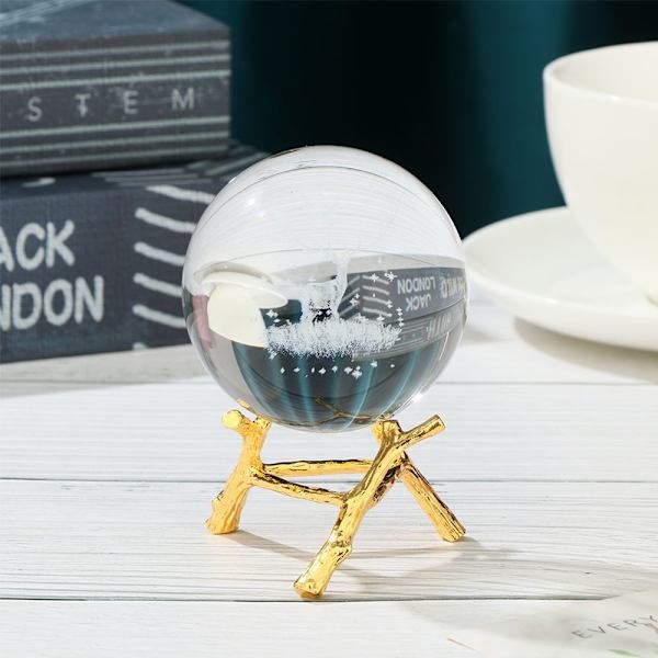 Crystal Ball Display Base Metal Branch Stand SORT L Black L