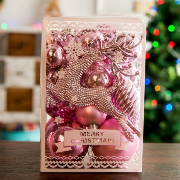 30stk Juletrepynt Juleballdekor ROSA pink