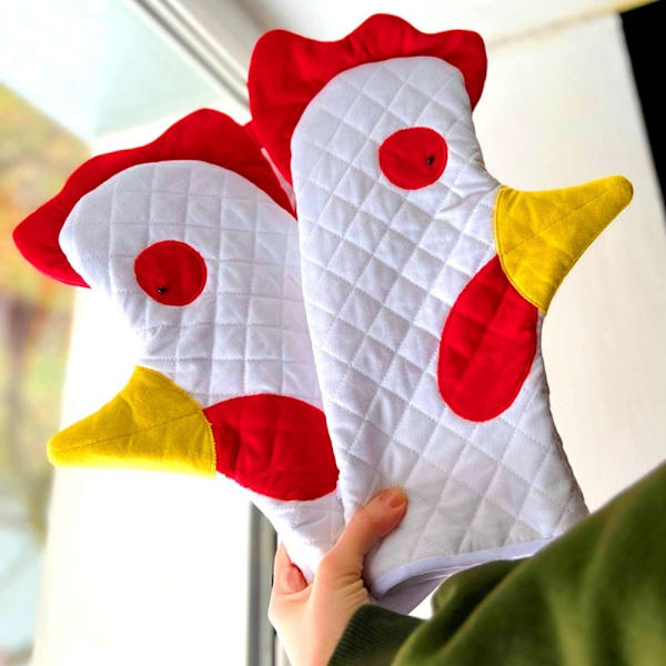 Rooster Trim Ovnhandsker Mikrobølgehandsker 2STK 2STK 2pcs