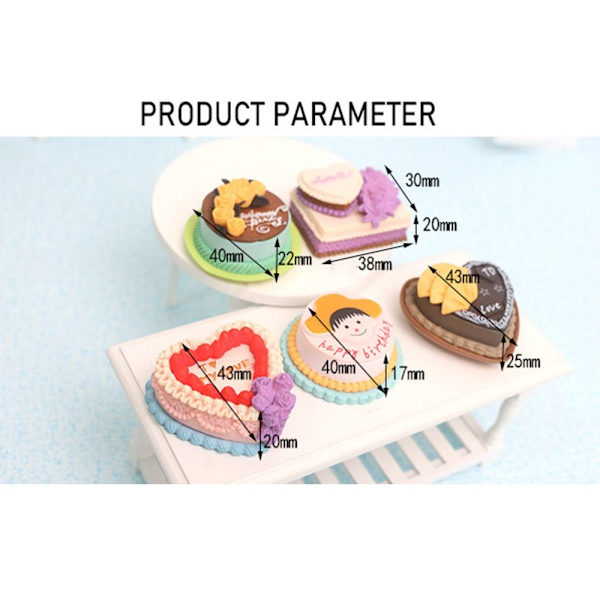 Miniature Kage Brød DIY Dessert GRØN Green