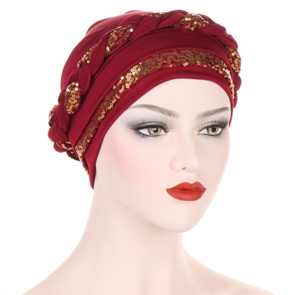 Kvinder muslimsk hovedtørklæde, pailletter, hårhætter 04 04 04