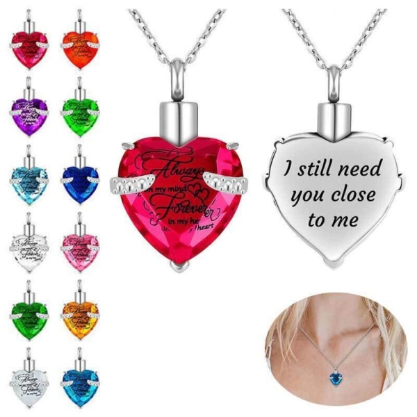 Kremeringssmycken Urn Halsband Minnesak Halsband Hänge 07 07 07