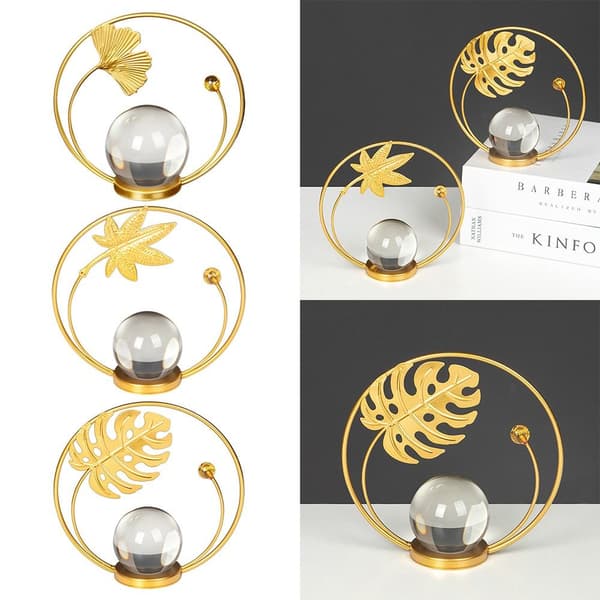 Turtle Back Leaf Display Holder Crystal Ball Basse 1 1 1