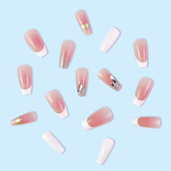 Fake Nails Medium Længde Firkantet Hoved