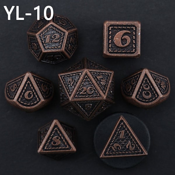 7kpl/ set DND metallinoppaa monitahoinen noppa YL-10 YL-10 YL-10