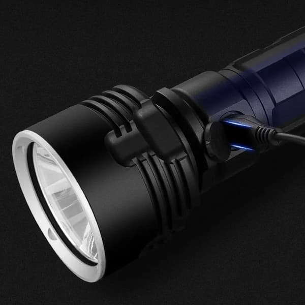 LED-lommelygte Zoom Tactical Torch Genopladelig lommelygte