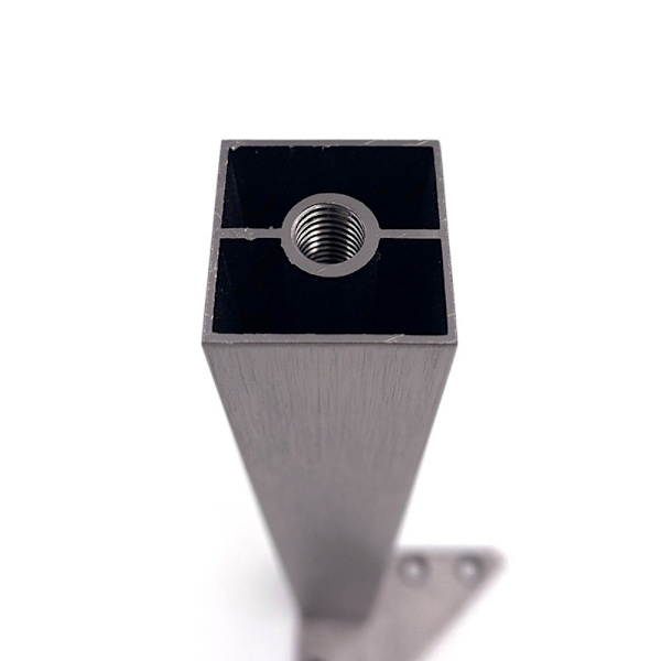 5 stk. Bordben Justerbare Ben GRÅ 8CM Grey 8cm