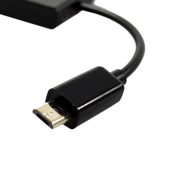 3-i-1 hane till hona Dual Micro USB Host OTG Hub