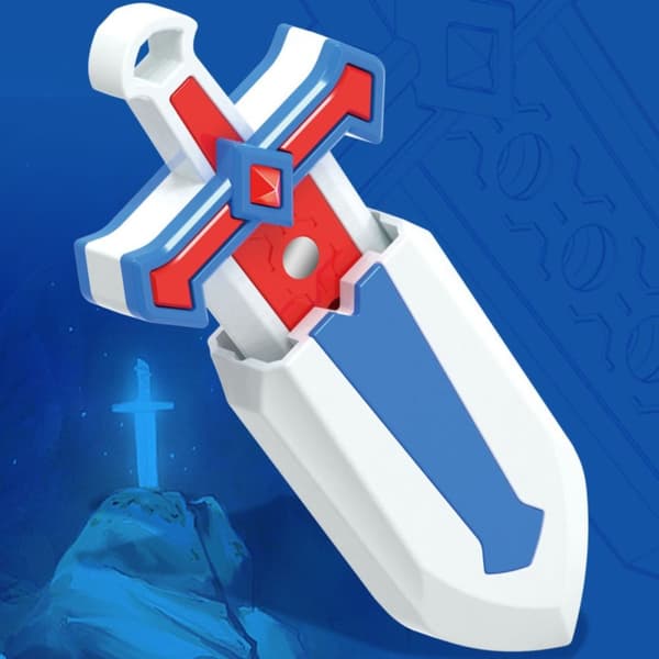 Uttrekkbart sverd 3D-trykt Gravity Toy BLÅ Blue