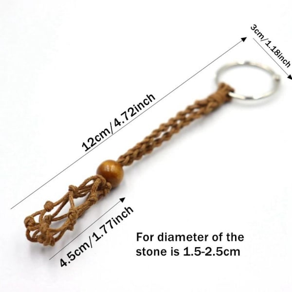 Tom Stenholder Nøglering Krystal Healing Stone Net Nøglering Red