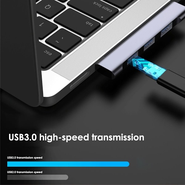 4 I 1 USB-C HUB Universal USB 3.0 dockningsstation