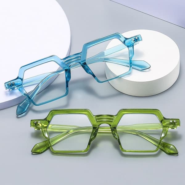 Anti-Blue Light Glasses Oversized Glasögon LIGHT BLUE Light blue