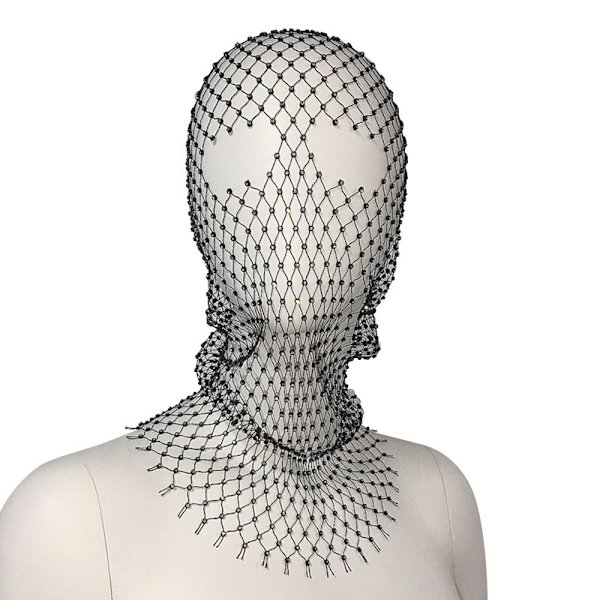 Rhinestone Headcover Shining Diamond Headwrap SVART black