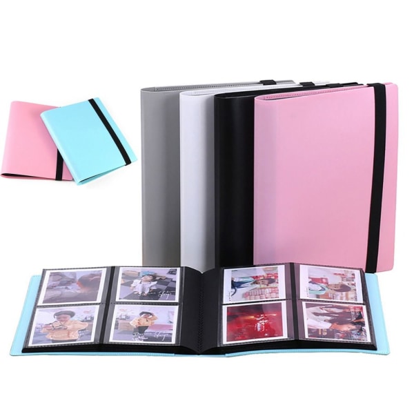 Instant Camera Photo Album 3 tommers bildelagring 160 160 Pockets-Blue