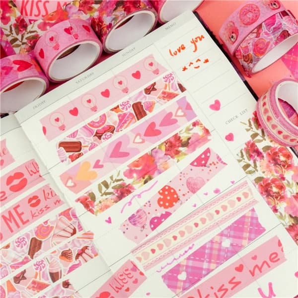 10st/ set Washi Tape klibbigt papper
