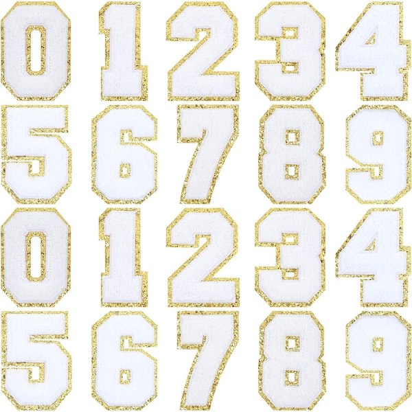 Iron on Numbers Chenille Letters Chenille Patches