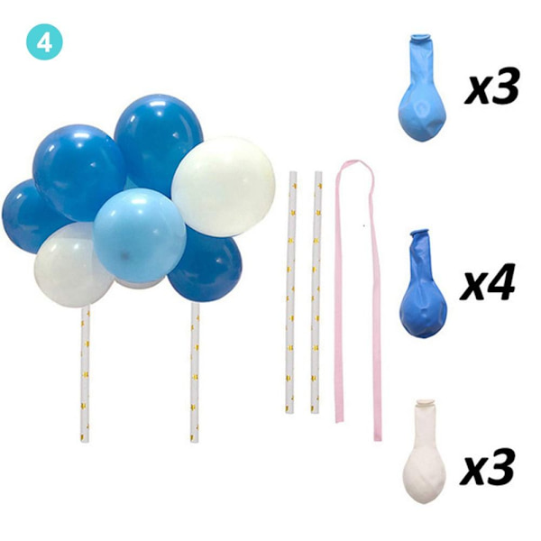 Balloon Cake Topper Syntymäpäivälapset 4 4 4