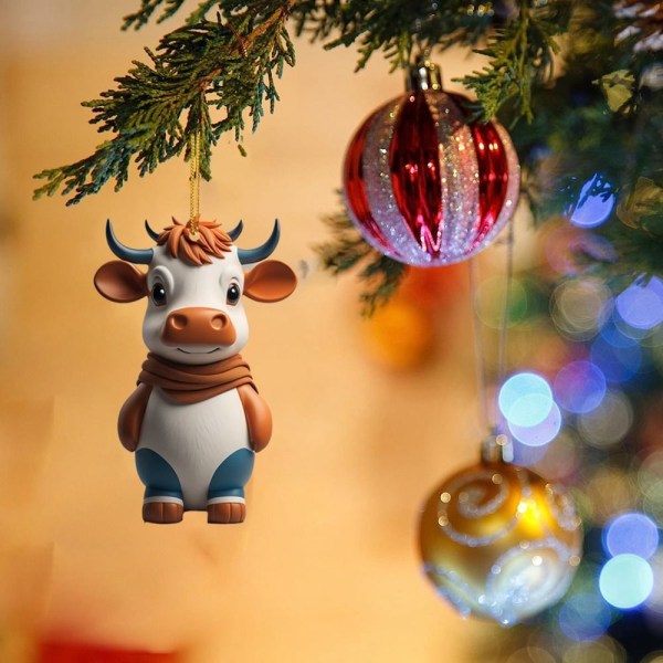 2kpl Xmas Cow -riipus Jouluinen riippukoriste 1 1 1